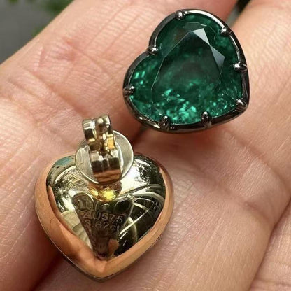 Pirmiana Customized 14k yellow Gold 8ct Lab Grown Emerald Earrings for Women Party Gift