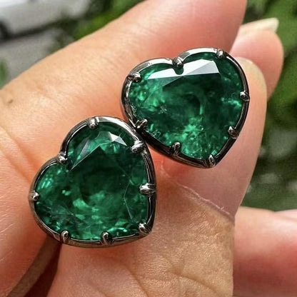 Pirmiana Customized 14k yellow Gold 8ct Lab Grown Emerald Earrings for Women Party Gift