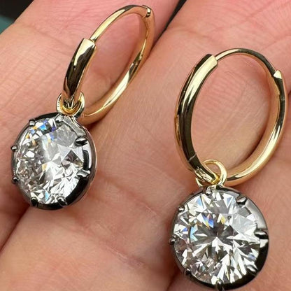 Pirmiana Customized 14k Yellow Gold 4ct Lab Grown Diamond Earrings for Women Party Gift