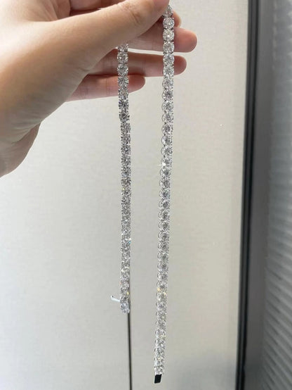 Ruif Customize 16 Inches 18k Gold 1ct Round Cut Lab Grown Diamond Tennis Necklace for Women Sparkling Full Diamond Luxury Jewelry
