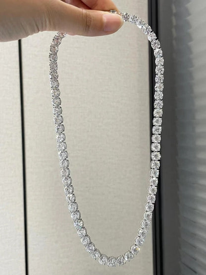 Ruif Customize 16 Inches 18k Gold 1ct Round Cut Lab Grown Diamond Tennis Necklace for Women Sparkling Full Diamond Luxury Jewelry