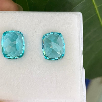 Pirmiana Cushion shape Lab Grown Paraiba Loose Gemstones for Jewelry Making