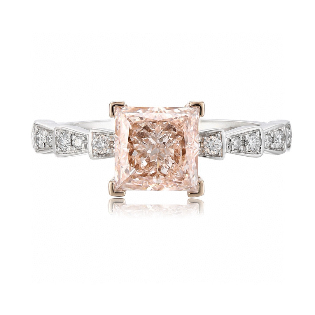 Pirmiana New Fashion 1.49ct shining Lab Grown Pink Diamond Rings PT950 Platinum Jewelry Engagement Gift Women