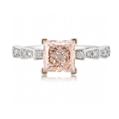 Pirmiana New Fashion 1.49ct shining Lab Grown Pink Diamond Rings PT950 Platinum Jewelry Engagement Gift Women