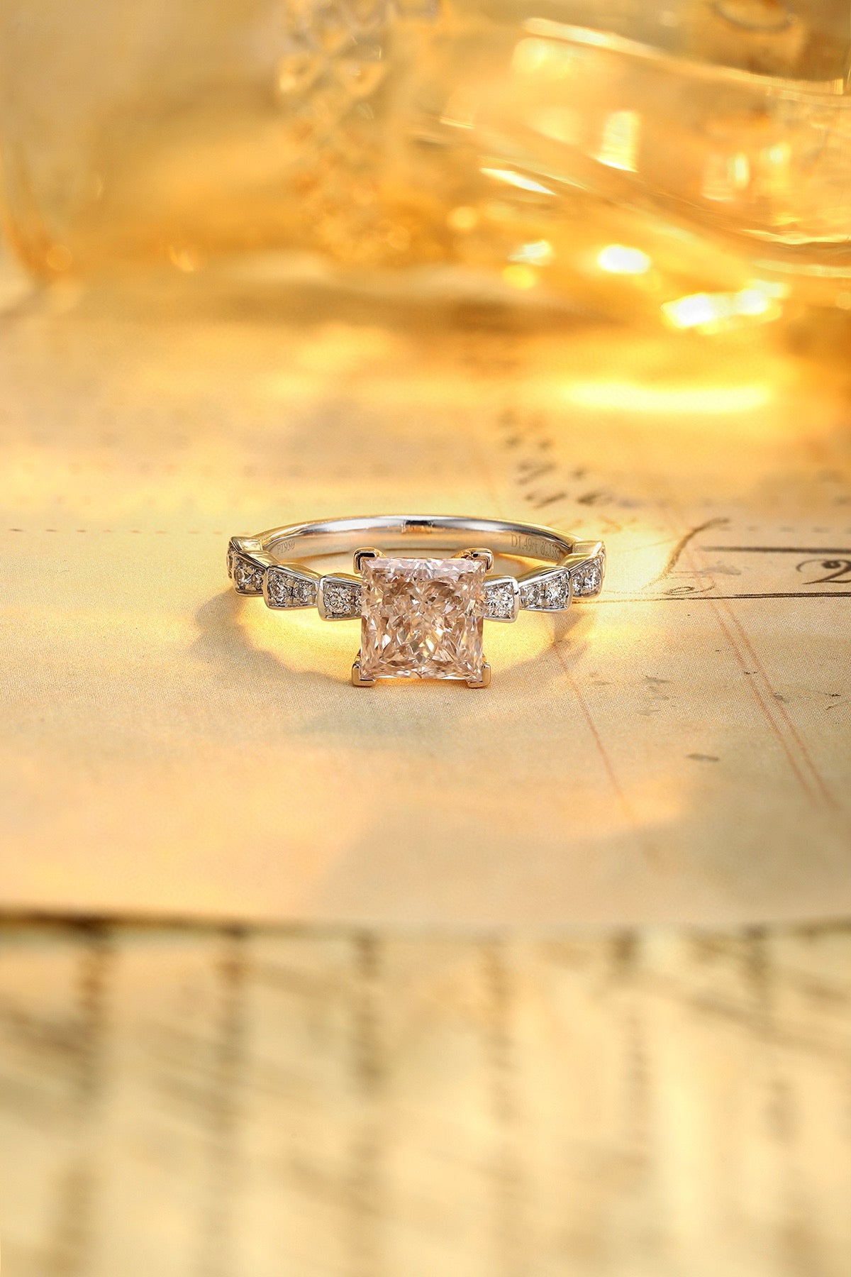 Pirmiana New Fashion 1.49ct shining Lab Grown Pink Diamond Rings PT950 Platinum Jewelry Engagement Gift Women