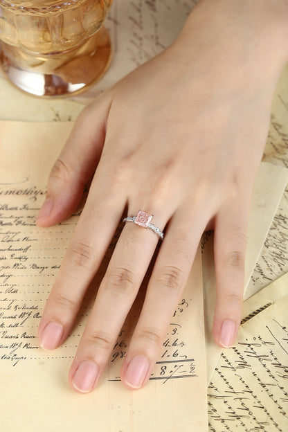 Pirmiana New Fashion 1.49ct shining Lab Grown Pink Diamond Rings PT950 Platinum Jewelry Engagement Gift Women