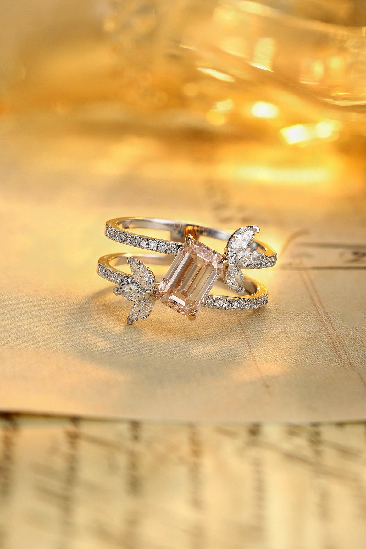 Pirmiana New Fashion 1.32ct beautiful Lab Grown Pink Diamond Rings PT950 Platinum Jewelry Engagement Gift Women