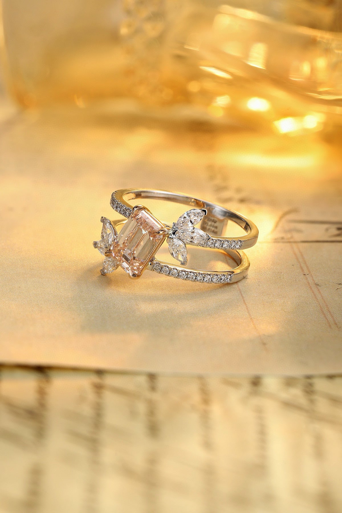 Pirmiana New Fashion 1.32ct beautiful Lab Grown Pink Diamond Rings PT950 Platinum Jewelry Engagement Gift Women