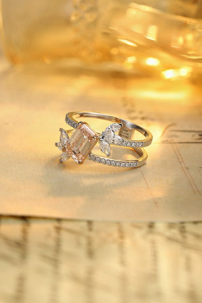 Pirmiana New Fashion 1.32ct beautiful Lab Grown Pink Diamond Rings PT950 Platinum Jewelry Engagement Gift Women