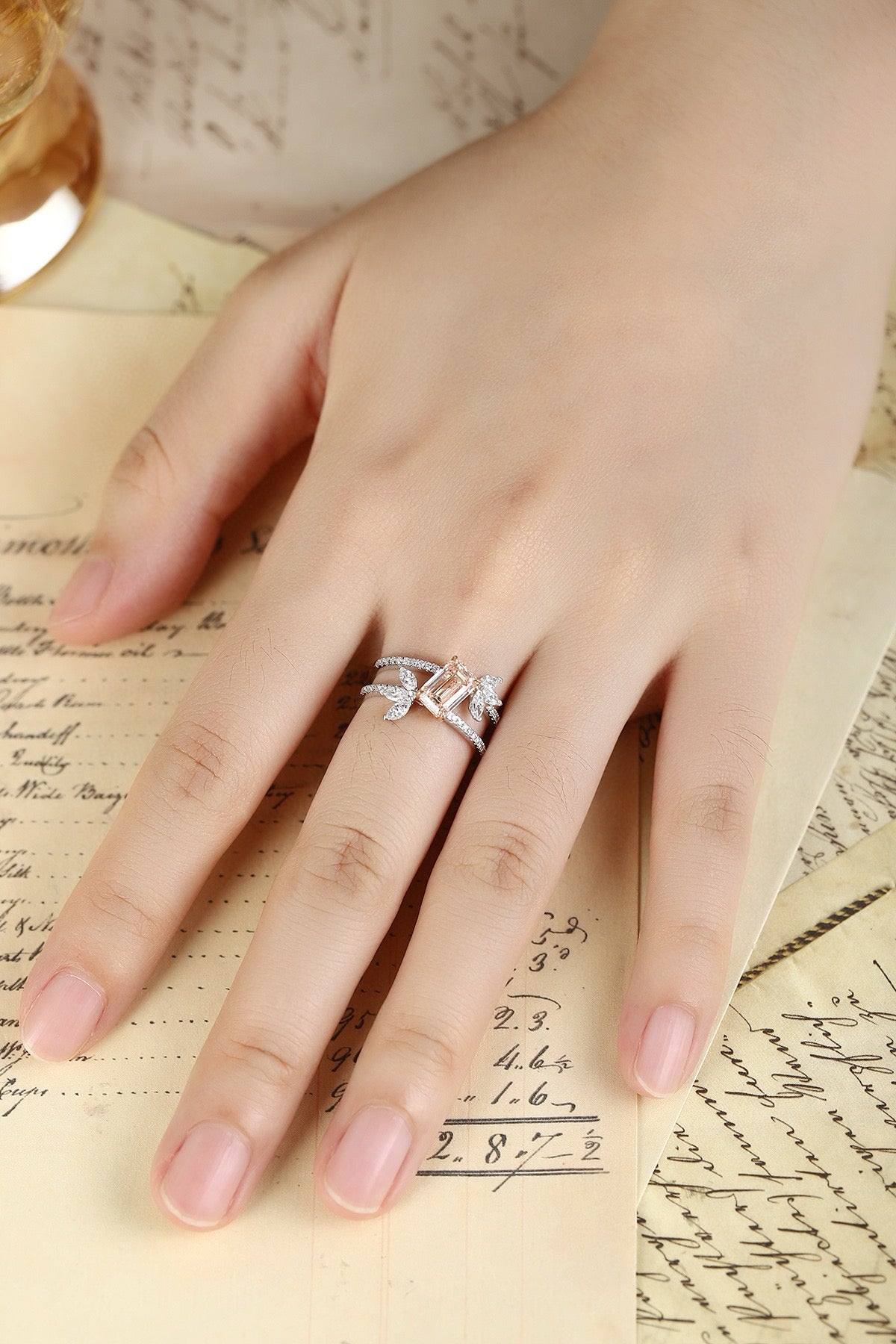 Pirmiana New Fashion 1.32ct beautiful Lab Grown Pink Diamond Rings PT950 Platinum Jewelry Engagement Gift Women