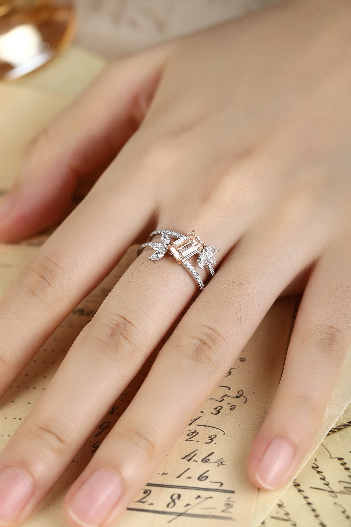 Pirmiana New Fashion 1.32ct beautiful Lab Grown Pink Diamond Rings PT950 Platinum Jewelry Engagement Gift Women