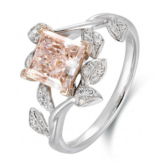 Pirmiana New Fashion 1.32ct shining Lab Grown Pink Diamond Rings PT950 Platinum Jewelry Engagement Gift Women