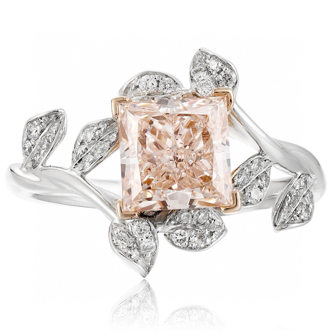 Pirmiana New Fashion 1.32ct shining Lab Grown Pink Diamond Rings PT950 Platinum Jewelry Engagement Gift Women