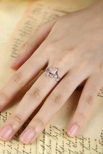 Pirmiana New Fashion 1.32ct shining Lab Grown Pink Diamond Rings PT950 Platinum Jewelry Engagement Gift Women