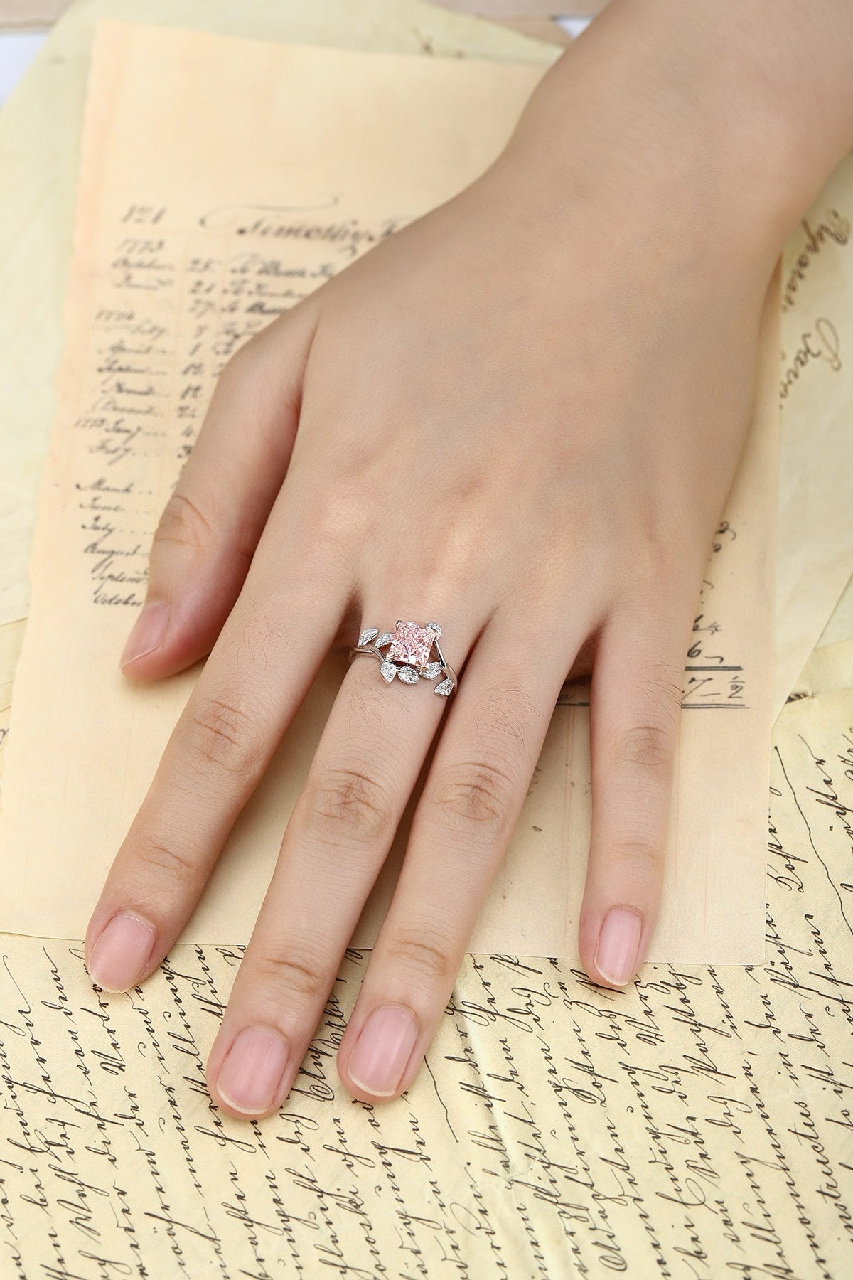 Pirmiana New Fashion 1.32ct shining Lab Grown Pink Diamond Rings PT950 Platinum Jewelry Engagement Gift Women