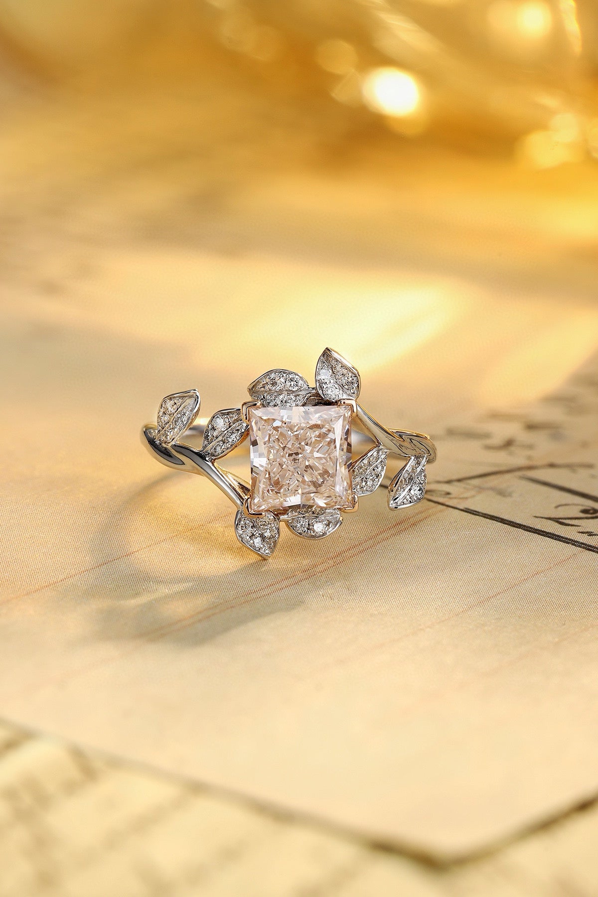 Pirmiana New Fashion 1.32ct shining Lab Grown Pink Diamond Rings PT950 Platinum Jewelry Engagement Gift Women