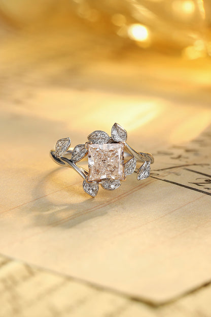 Pirmiana New Fashion 1.32ct shining Lab Grown Pink Diamond Rings PT950 Platinum Jewelry Engagement Gift Women