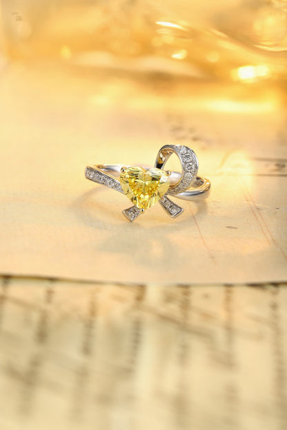 Pirmiana New Fashion 1.14ct shining Lab Grown Yellow Diamond Rings PT950 Platinum Jewelry Engagement Gift Women