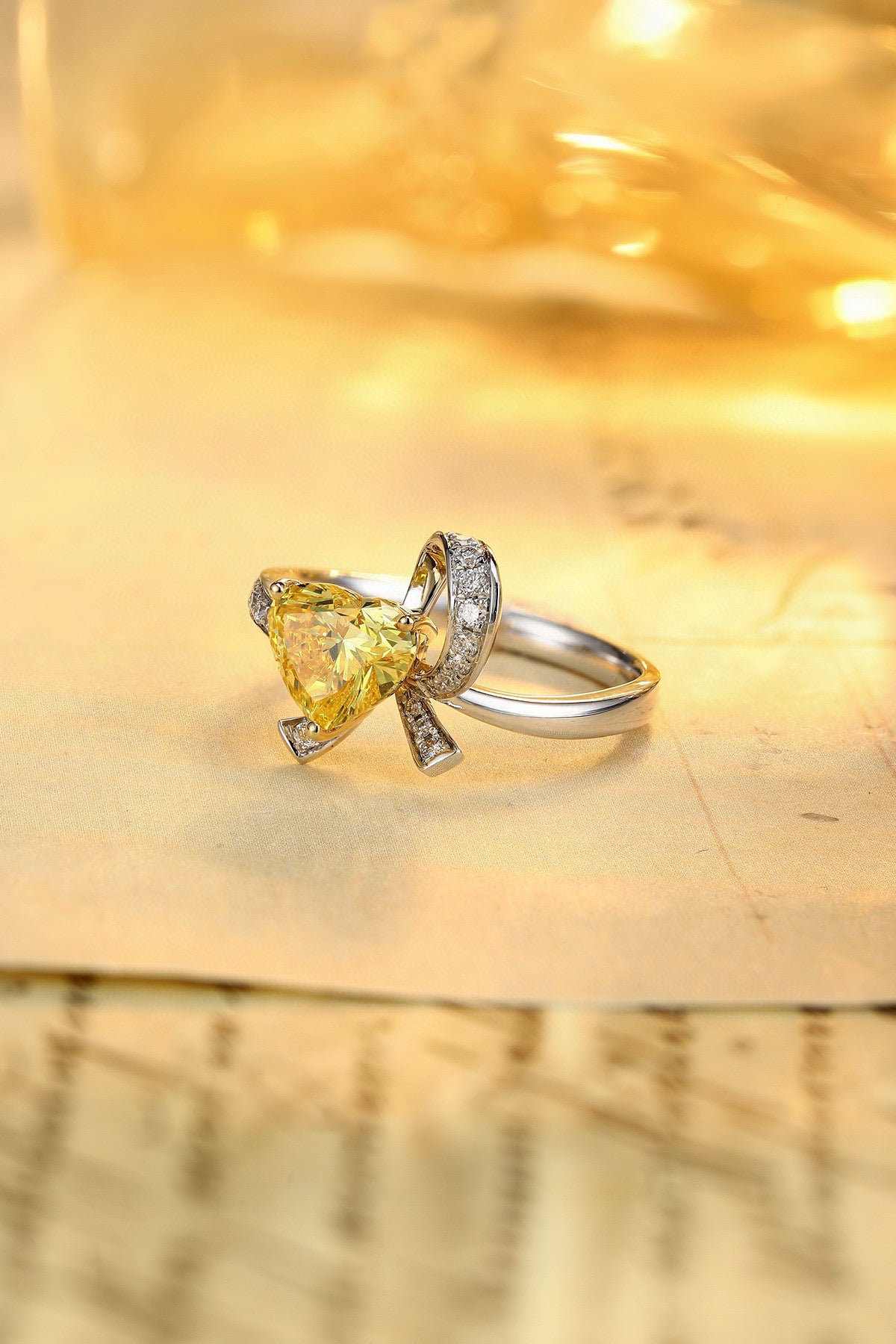 Pirmiana New Fashion 1.14ct shining Lab Grown Yellow Diamond Rings PT950 Platinum Jewelry Engagement Gift Women