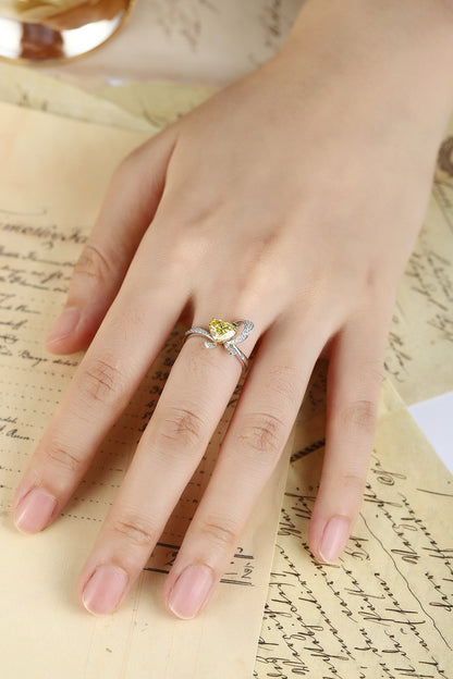 Pirmiana New Fashion 1.14ct shining Lab Grown Yellow Diamond Rings PT950 Platinum Jewelry Engagement Gift Women