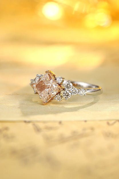 Pirmiana New Fashion 1.5ct shining Lab Grown Pink Diamond Rings PT950 Platinum Jewelry Engagement Gift Women