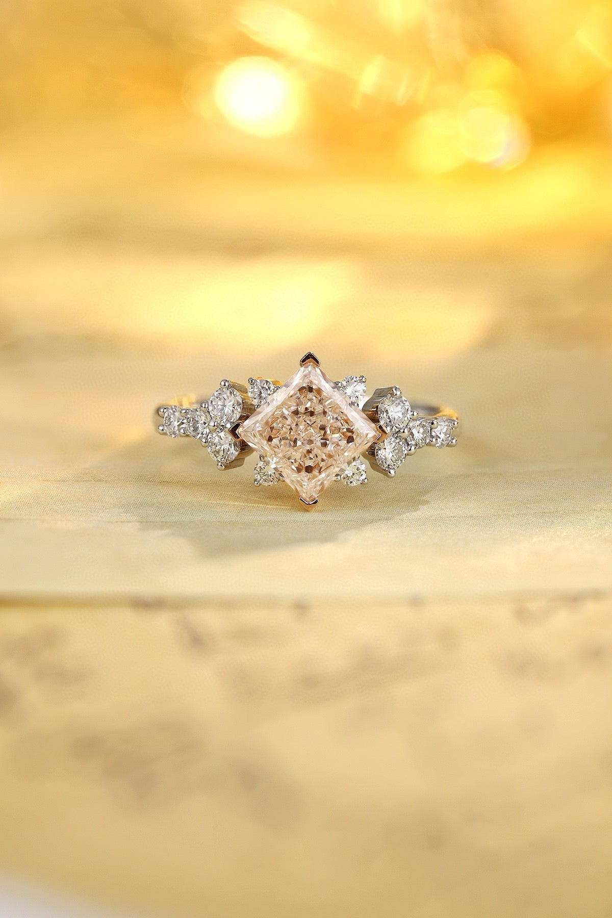 Pirmiana New Fashion 1.5ct shining Lab Grown Pink Diamond Rings PT950 Platinum Jewelry Engagement Gift Women