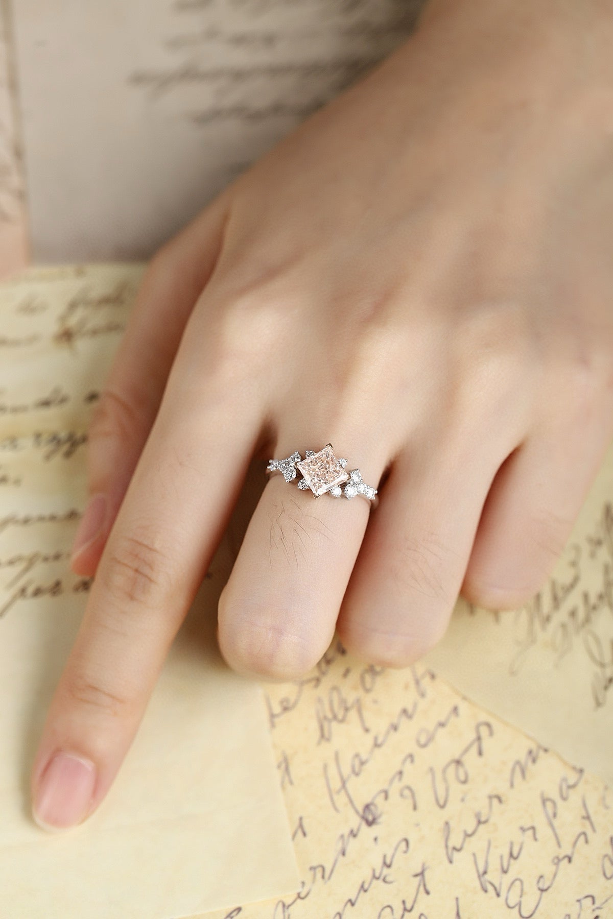 Pirmiana New Fashion 1.5ct shining Lab Grown Pink Diamond Rings PT950 Platinum Jewelry Engagement Gift Women