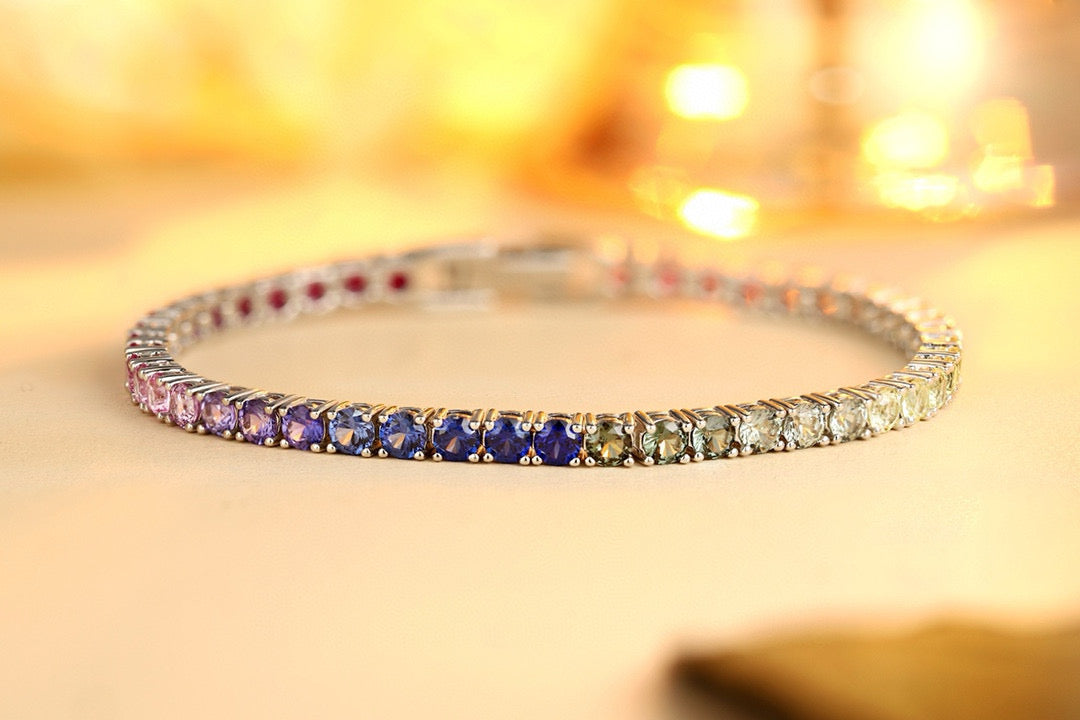 Pirmiana New Fashion 6.12ct Round Brillian Shape Diamond Bracelet S925 Silver Jewelry Engagement Gift Women