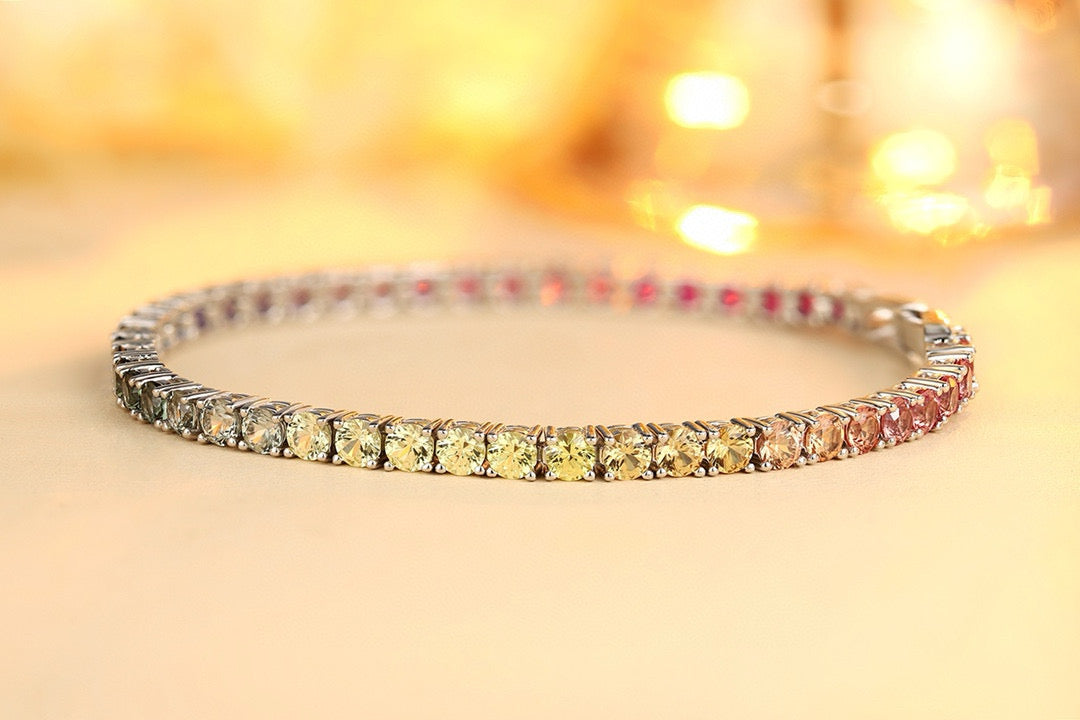 Pirmiana New Fashion 6.12ct Round Brillian Shape Diamond Bracelet S925 Silver Jewelry Engagement Gift Women