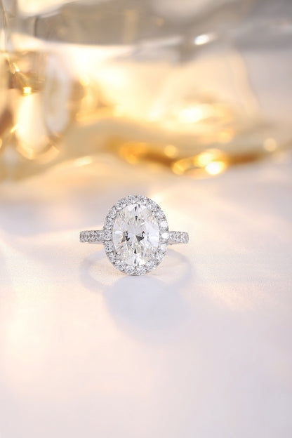 Pirmiana Elegant and Luxury 4.18ct Simulated Diamond Rings 18K Gold Jewelry Engagement Gift Women