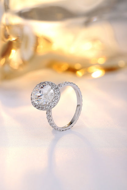 Pirmiana Elegant and Luxury 4.18ct Simulated Diamond Rings 18K Gold Jewelry Engagement Gift Women