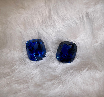 Pirmiana 7.308ct Cushion Lab Grown Sapphire Loose Gemstones for Jewelry Making