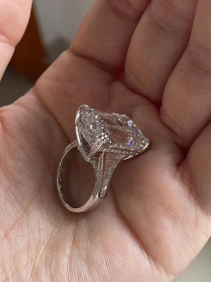 Ruif Custom Make 18k Gold Luxury 20ct F VS1 Emerald Cut Lab Grown Diamons Rings for Women Wedding Rings