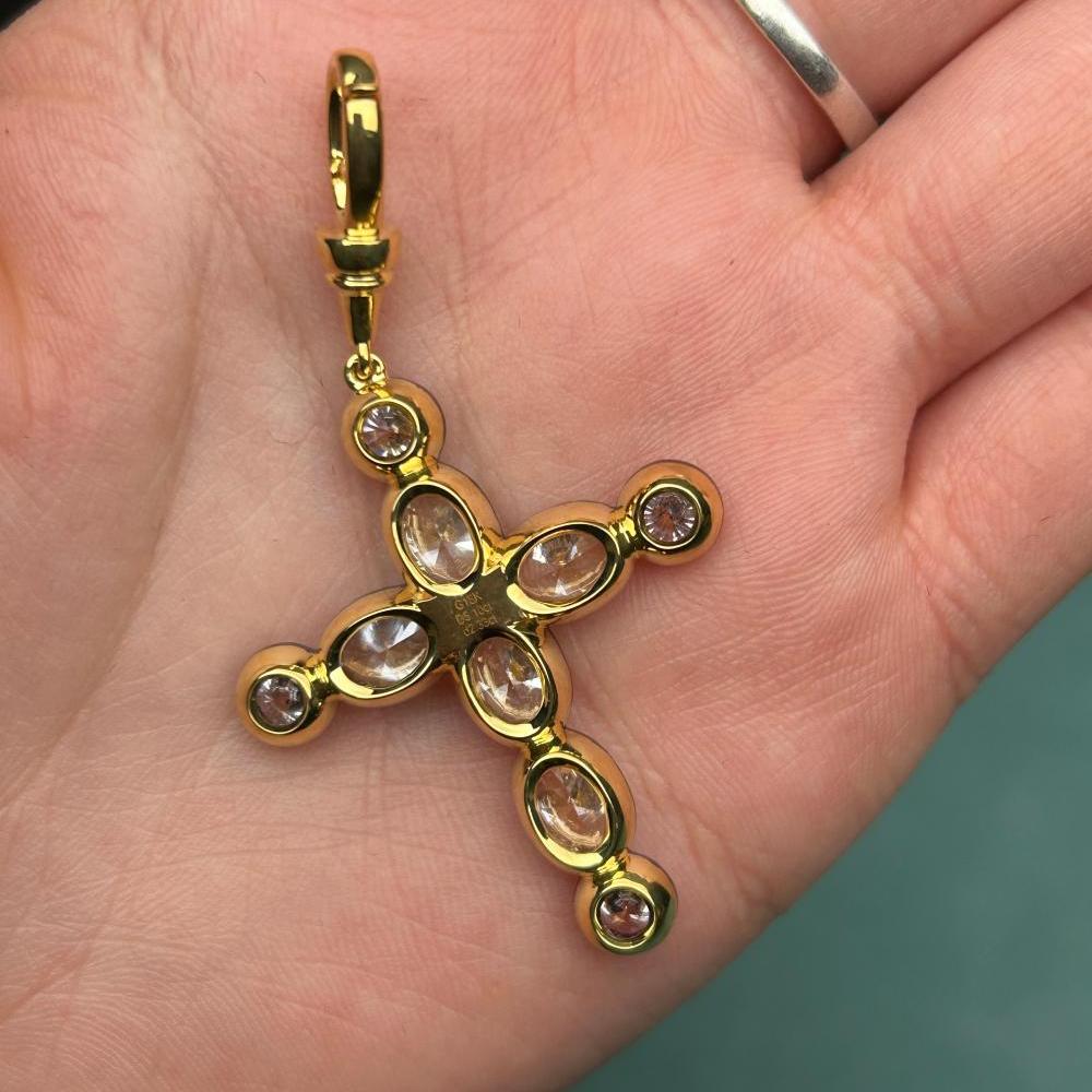 Pirmiana Jewelry Customized 18k Yellow Gold 7ct Lab Grown Diamond Pendent for Women Party Gift