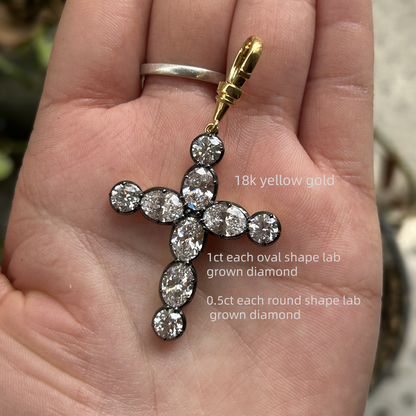 Pirmiana Jewelry Customized 18k Yellow Gold 7ct Lab Grown Diamond Pendent for Women Party Gift
