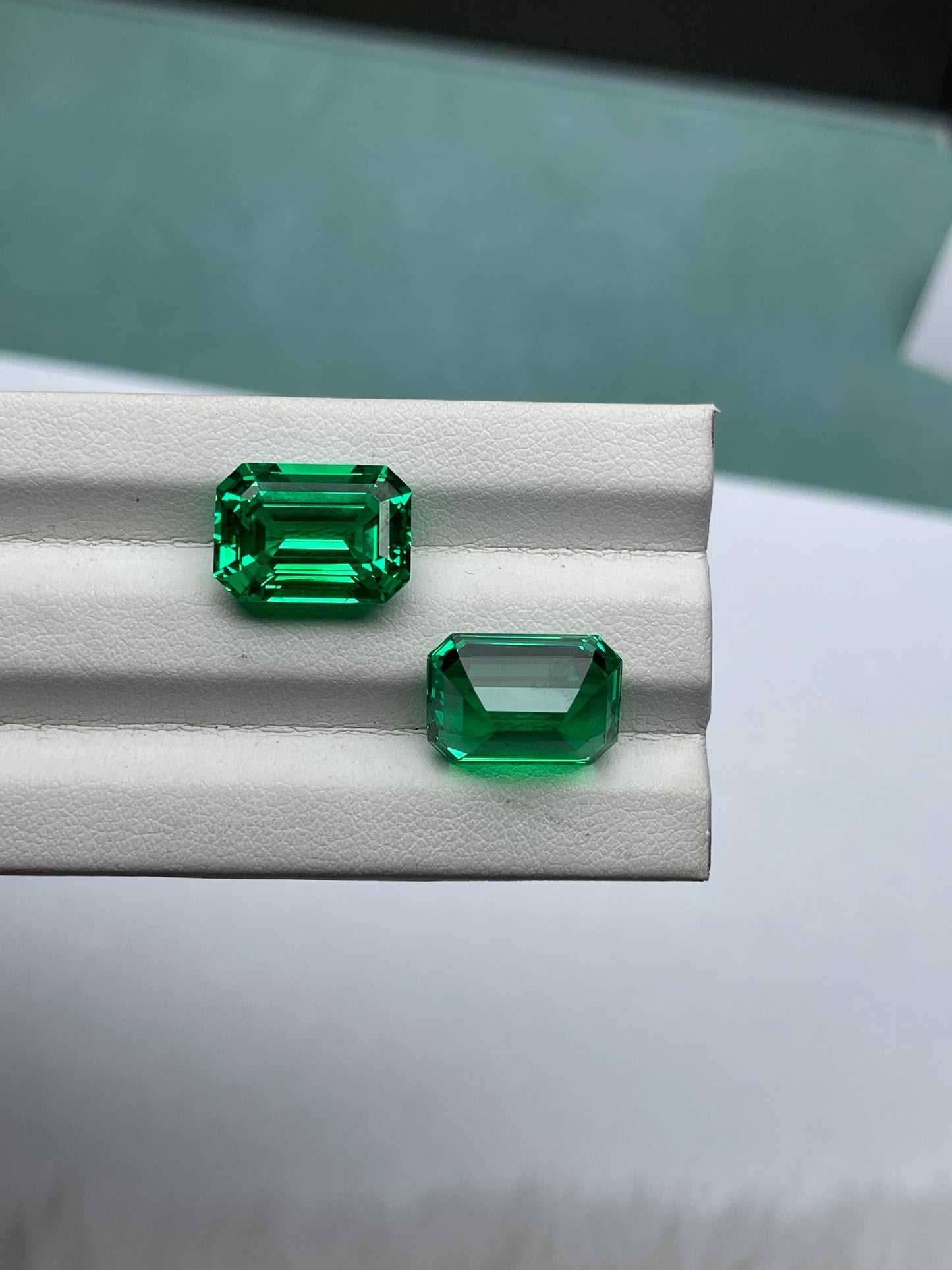 Pirmiana Emerald/Asscher shape Lab Grown Tsavorite Loose Gemstones for Jewelry Making