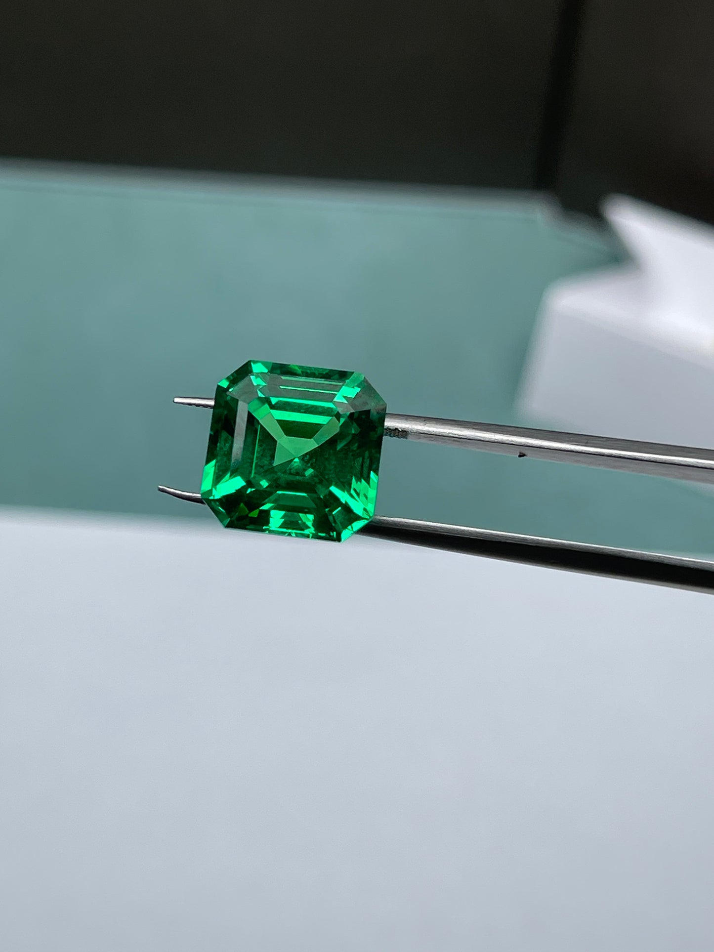 Pirmiana Emerald/Asscher shape Lab Grown Tsavorite Loose Gemstones for Jewelry Making
