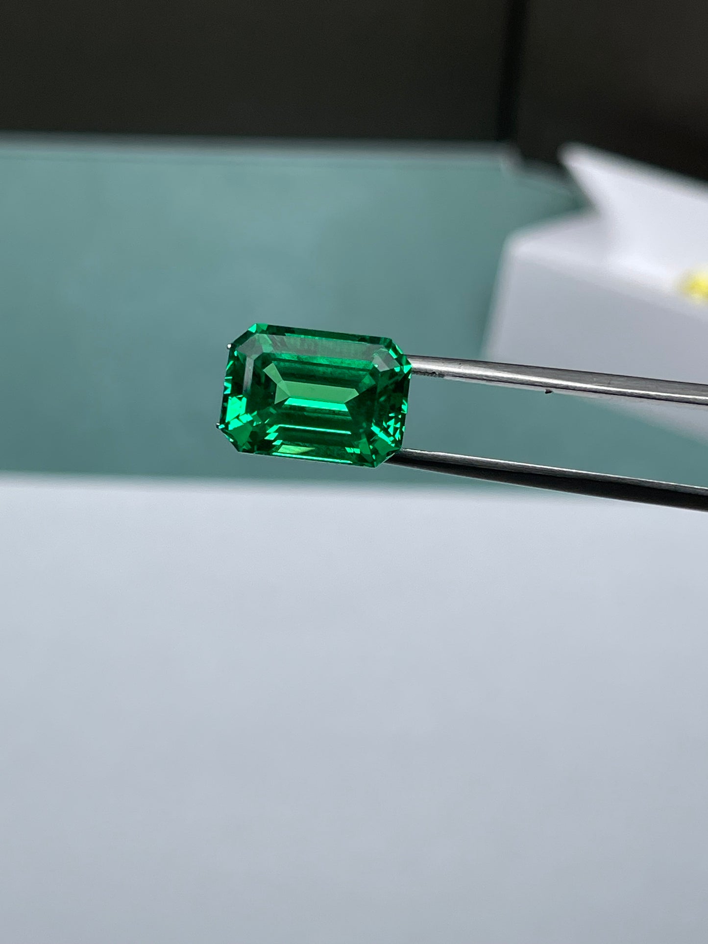 Pirmiana Emerald/Asscher shape Lab Grown Tsavorite Loose Gemstones for Jewelry Making