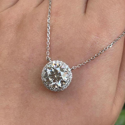 Pirmiana Jewelry Customized 18k White Gold 4.03ct Lab Grown Diamond Pendent Necklace for Women Party Gift