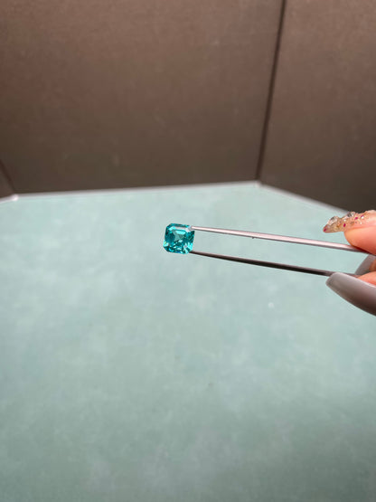 Pirmiana Asscher shape Lab Grown Paraiba Loose Gemstones for Jewelry Making