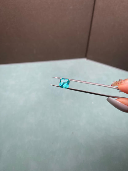 Pirmiana Asscher shape Lab Grown Paraiba Loose Gemstones for Jewelry Making