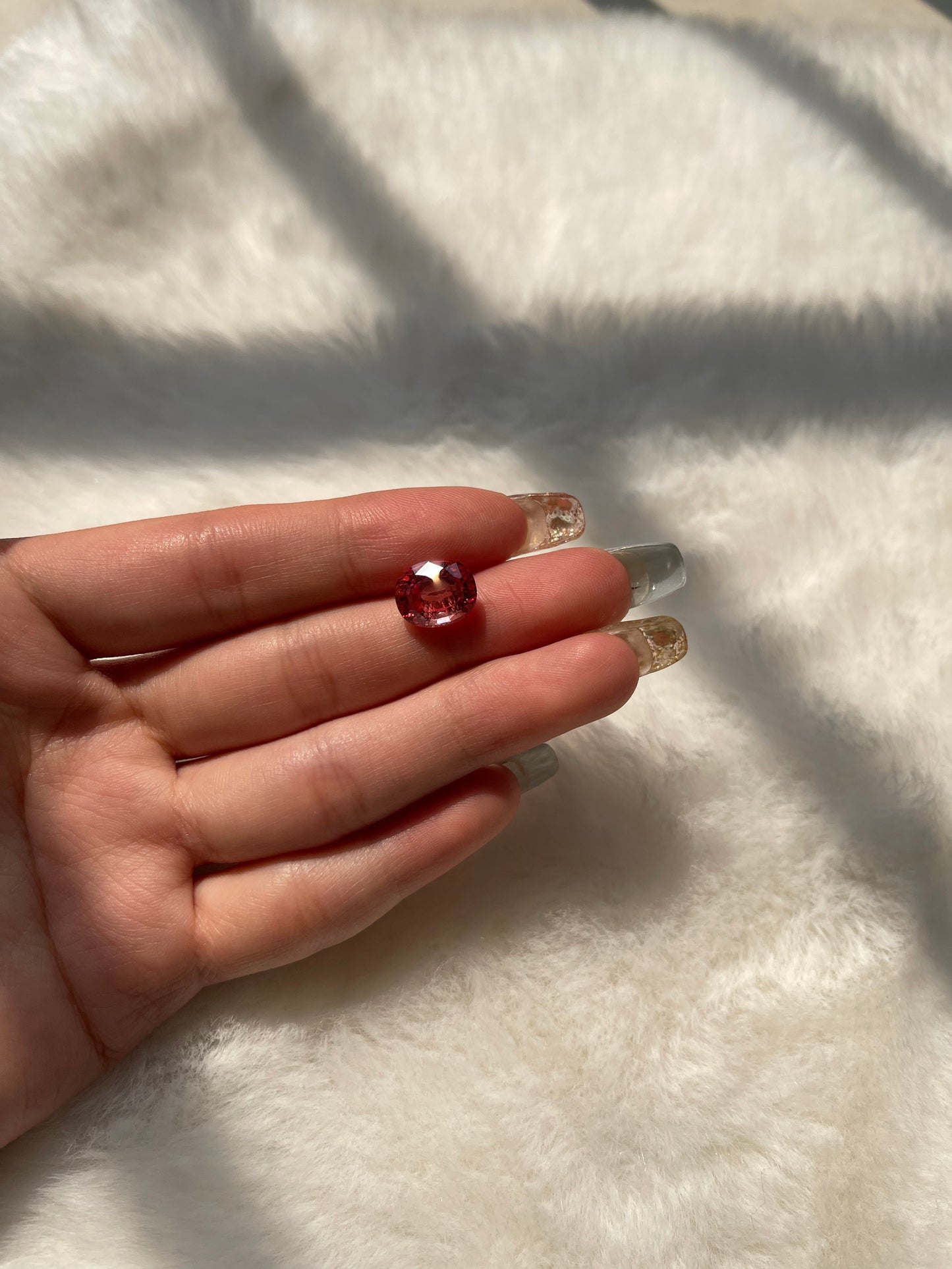 Pirmiana Oval shape Lab Grown Padparadscha Loose Gemstones for Jewelry Making