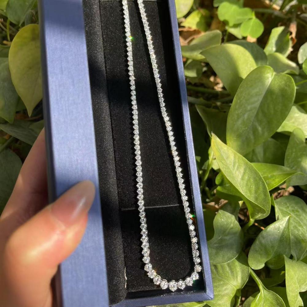 Pirmiana Jewelry Classic Design 18K White Gold HPHT Diamond Necklace luxe Jewelry for Party Wedding Gift