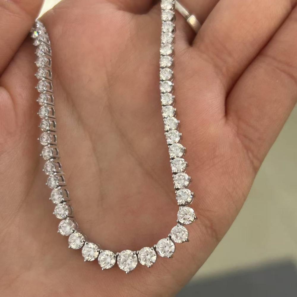 Pirmiana Jewelry Classic Design 18K White Gold HPHT Diamond Necklace luxe Jewelry for Party Wedding Gift
