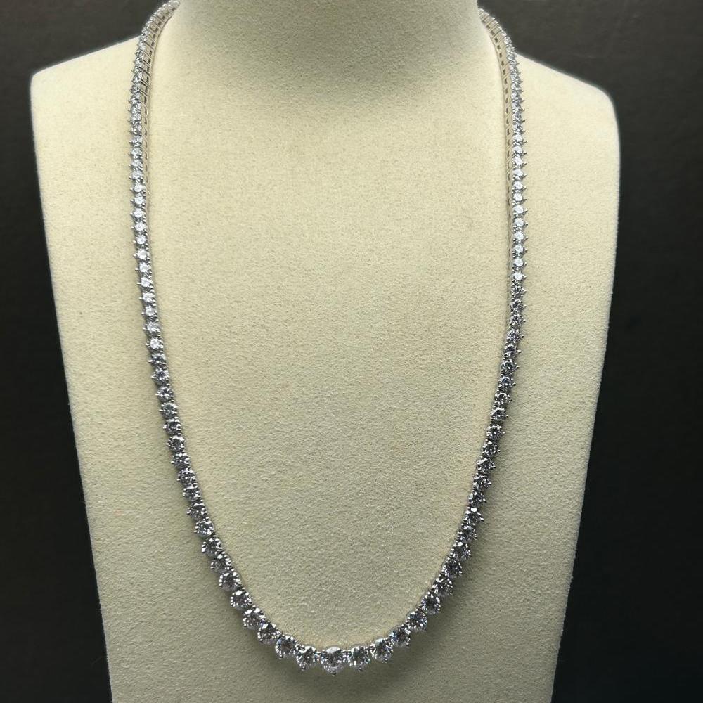 Pirmiana Jewelry Classic Design 18K White Gold HPHT Diamond Necklace luxe Jewelry for Party Wedding Gift