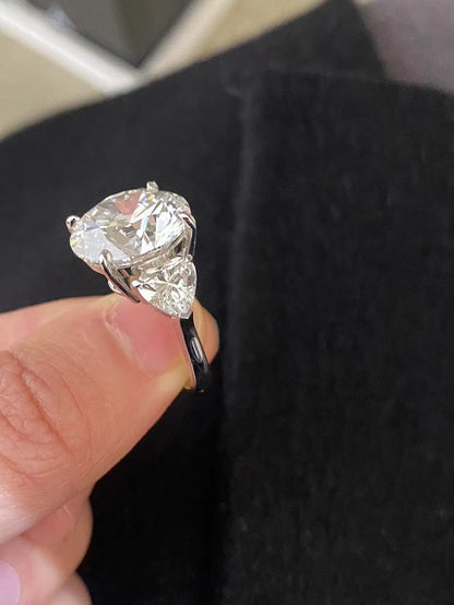 Ruif Customized 18k White Gold 11ct Round Cut Lab Grown Diamond for Women Wedding Jewelry