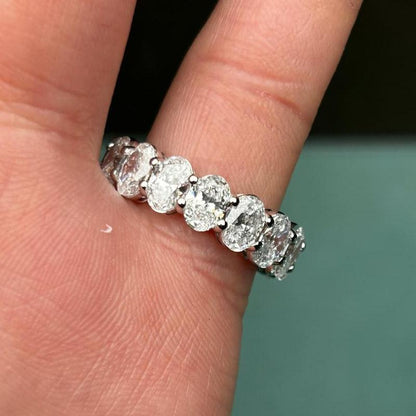 Pirmiana Jewelry Custom Design 14k White Gold Ring for Women 4.1ct Lab Grown Diamond Jewelry