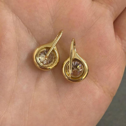 Pirmiana Jewelry Customized Design 18K Yellow Gold Earrings for Women 3ct CVD Lab Grown Diamond Jewelry