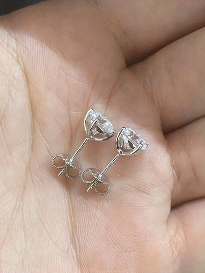 Ruif Customized 18k gold 1ct D VS1 CVD lab grown diamond stud earrings for Women daily wear fine jewelry
