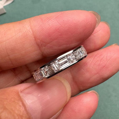 Pirmiana Custom Design 14k White Gold Eternity Ring for Women 3.6ct Lab Grown Diamond And DEF Lab Grown Diamond Jewelry